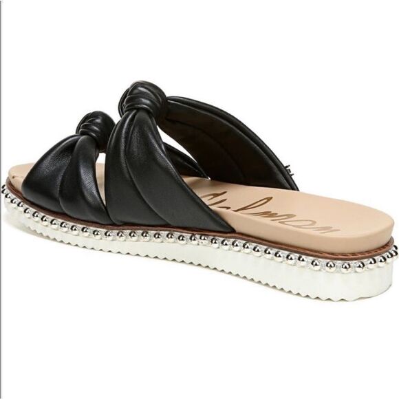 - Sam Edelman alyce knotted strap studded slide Leather sandal size 5 NWT - Picture 12 of 12